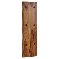 Wandgarderobe Wohnling ca. 40x140x7cm Sheesham Echtholz - Sheeshamfarben, MODERN, Holz (40/140/7cm) - MID.YOU