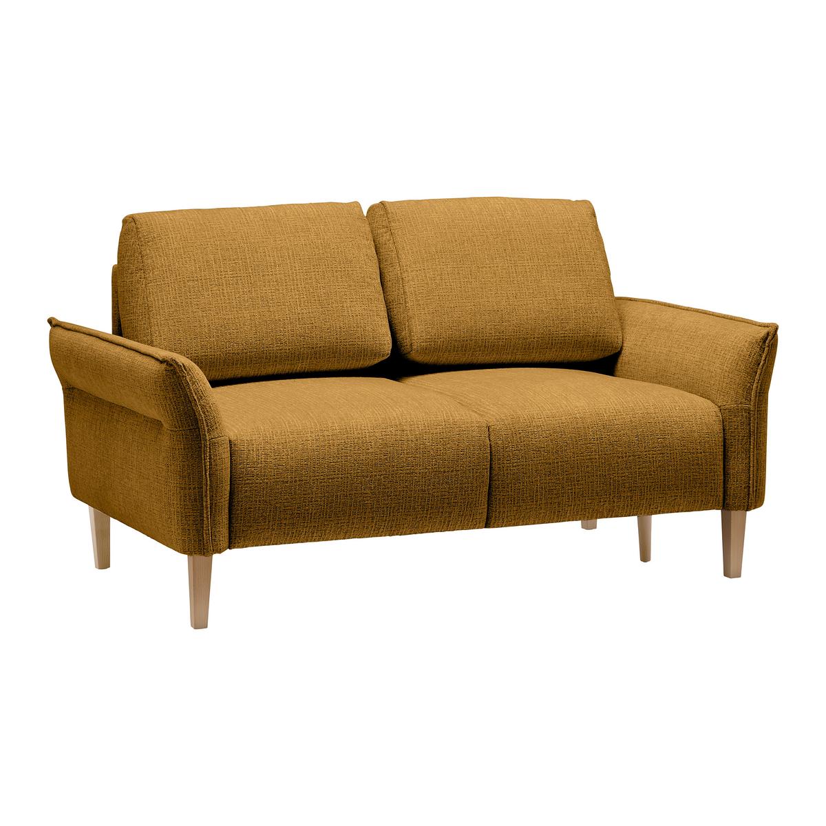 CANAPEA CU 2 LOCURI CUSTOM - galben muștar/crem, Modern, textil (150/85/92cm) - Mömax