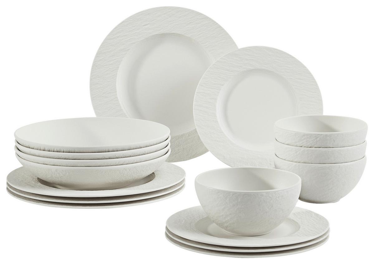 SERWIS OBIADOWO-ŚNIADANIOWY MANUFACTURE VILLEROY & BOCH - biały, Konventionell, ceramika - Villeroy & Boch