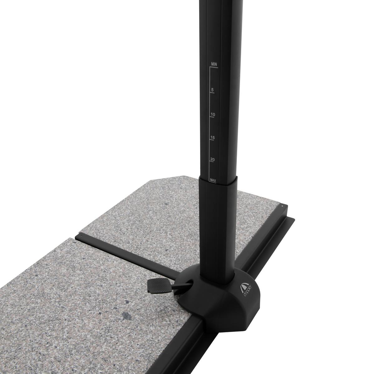 Ampelschirm Active City Bordeaux/Schwarz ca. 240x135cm - Bordeaux/Schwarz, Basics, Textil/Metall (240/135cm) - Doppler