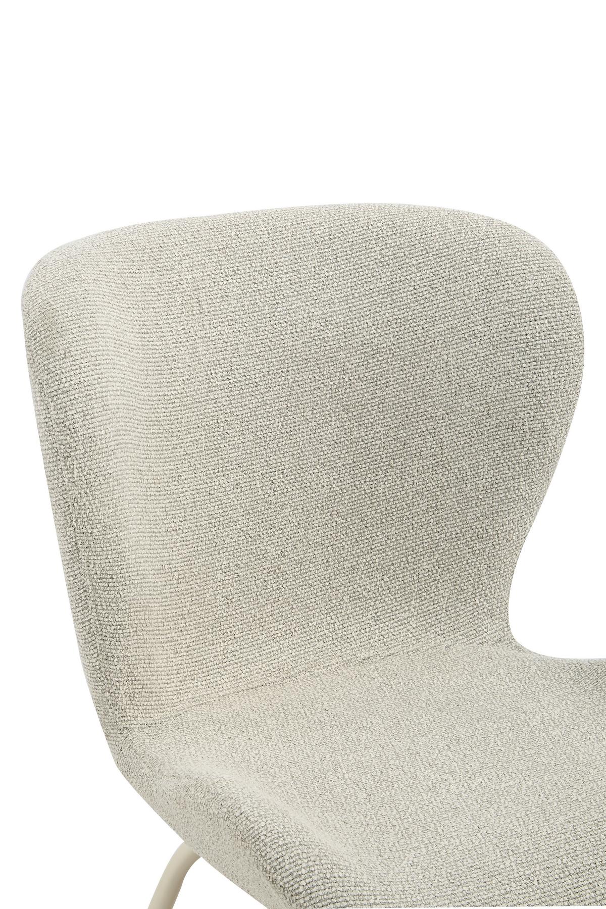 STUHL-SET LAGOS S 2ER-SET - Beige/Creme, MODERN, Textil/Metall (50/83,5/60cm) - MID.YOU