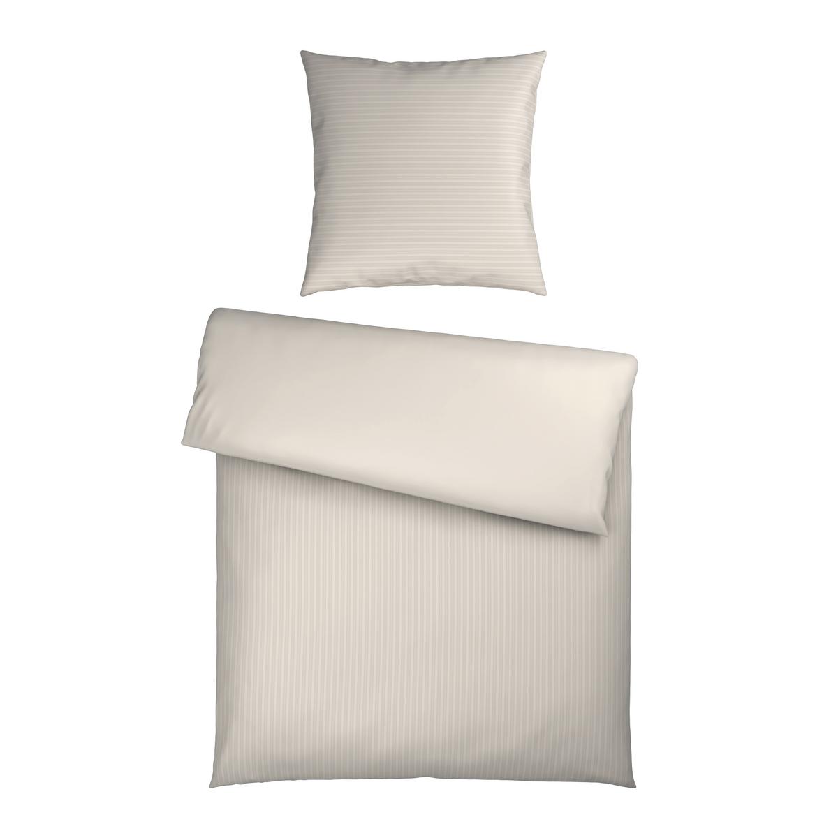 Bettwäsche Crinkle Beige ca. 135x200cm - Beige, Textil (135/200cm) - Mömax