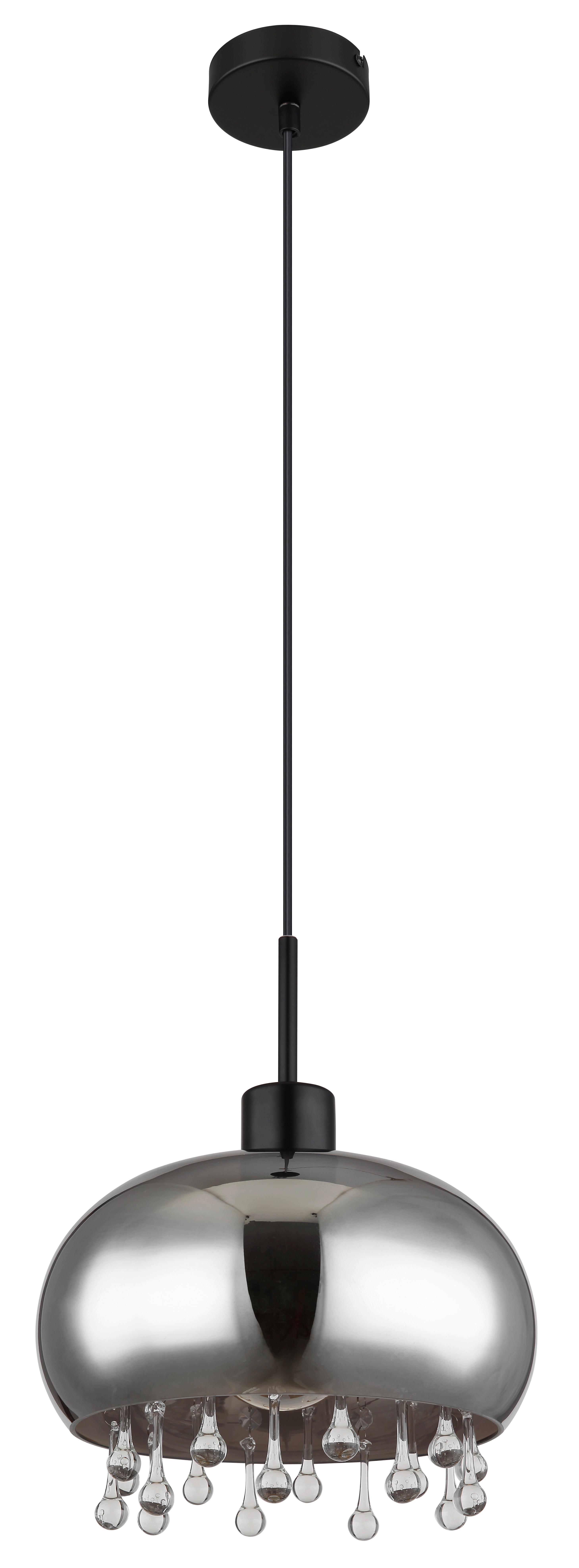 Viseča Svetilka 15839h1 Corry - siva/črna, Trendi, kovina/steklo (28/120cm)