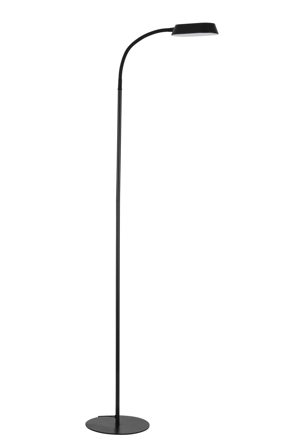 Stoječa Led-svetilka Topo - črna, Moderno, kovina/umetna masa (23/152cm) - Mömax