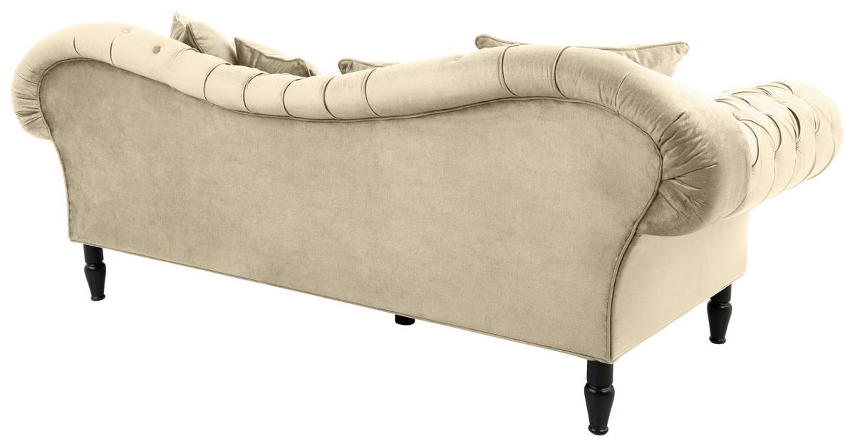 Trosjed Cupido - bež/crna, Design, tekstil/drvo (242/91/104cm) - Mömax