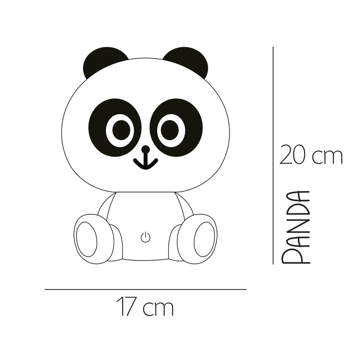 Kindertischleuchte Panda Weiß max. 3 Watt - Weiß, Basics, Kunststoff (17/17/20cm)
