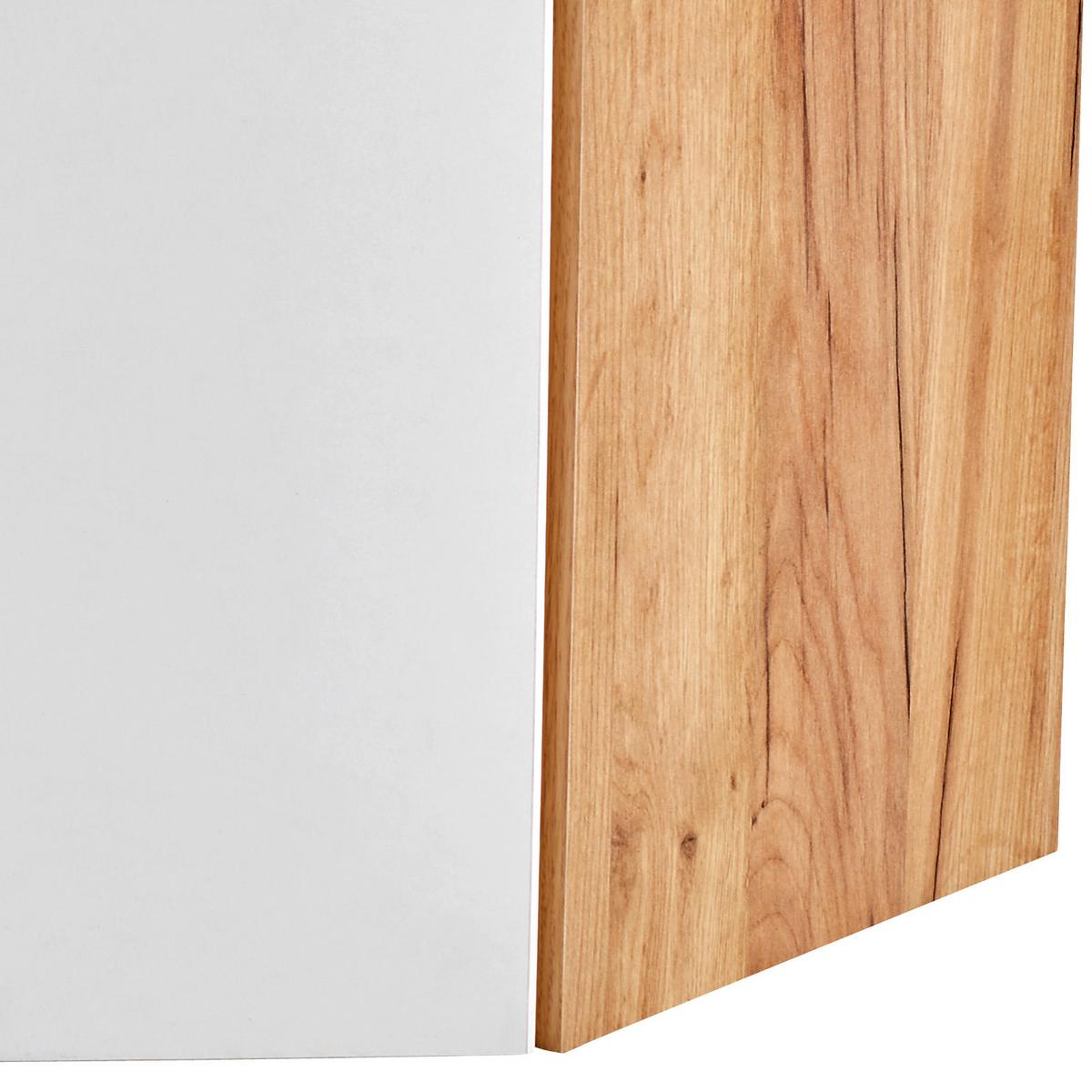 Dulap auxiliar superior Tio - alb/culoare lemn stejar, Konventionell, material pe bază de lemn (80/80cm) - Modern Living
