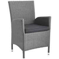 FOTEL OGRODOWY PORTLAND SMOKE - antracytowy/szary, Konventionell, tworzywo sztuczne/metal (57/90/60cm) - Mömax