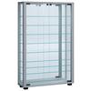 Vitrine Lumo ca. 59x91x18 cm Silber - Silberfarben/Schwarz, MODERN, Glas/Holzwerkstoff (59/91,3/18cm) - MID.YOU