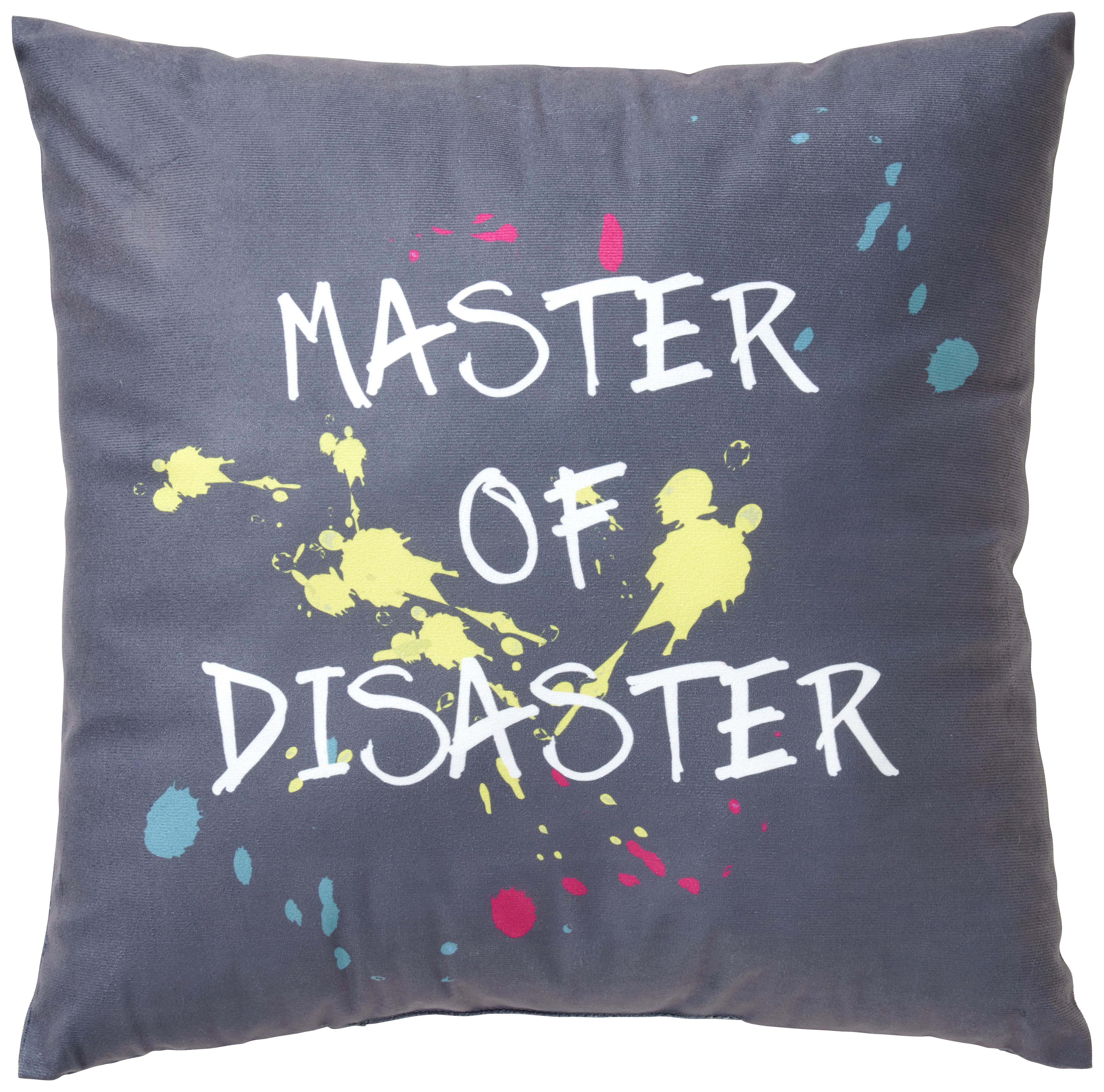 Pernă decorativă MASTER - gri închis, textil (45/45cm) - Modern Living