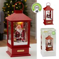 LATARNIA 33832 - czerwony, Basics, tworzywo sztuczne (17/39/17cm) - X-Mas