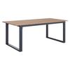 UTEBORD RUBY - mörkgrå/teakfärg, Modern, metall/plast (210/75/100cm) - Bessagi Garden