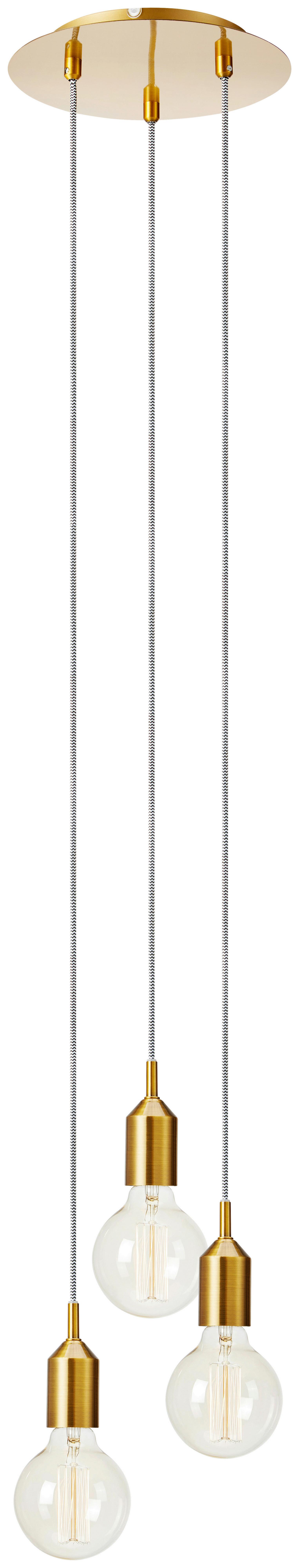 Hängeleuchte Bronx Pendnant max. 60 Watt - Messingfarben, Basics, Metall (25/25/152cm) - Markslöjd
