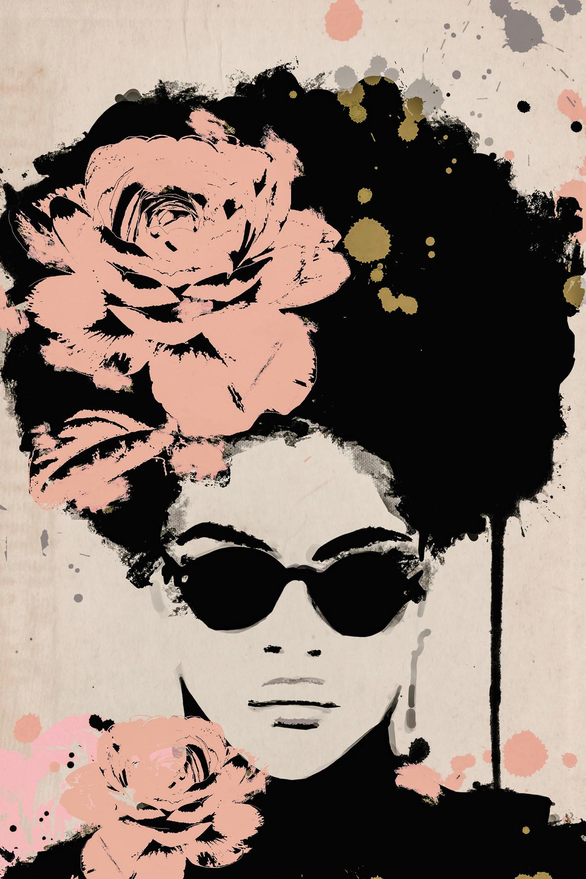 Vászonkép Desteny - bézs/világos rózsaszín, Basics, faalapú anyag (100/150/3.00cm) - Modern Living