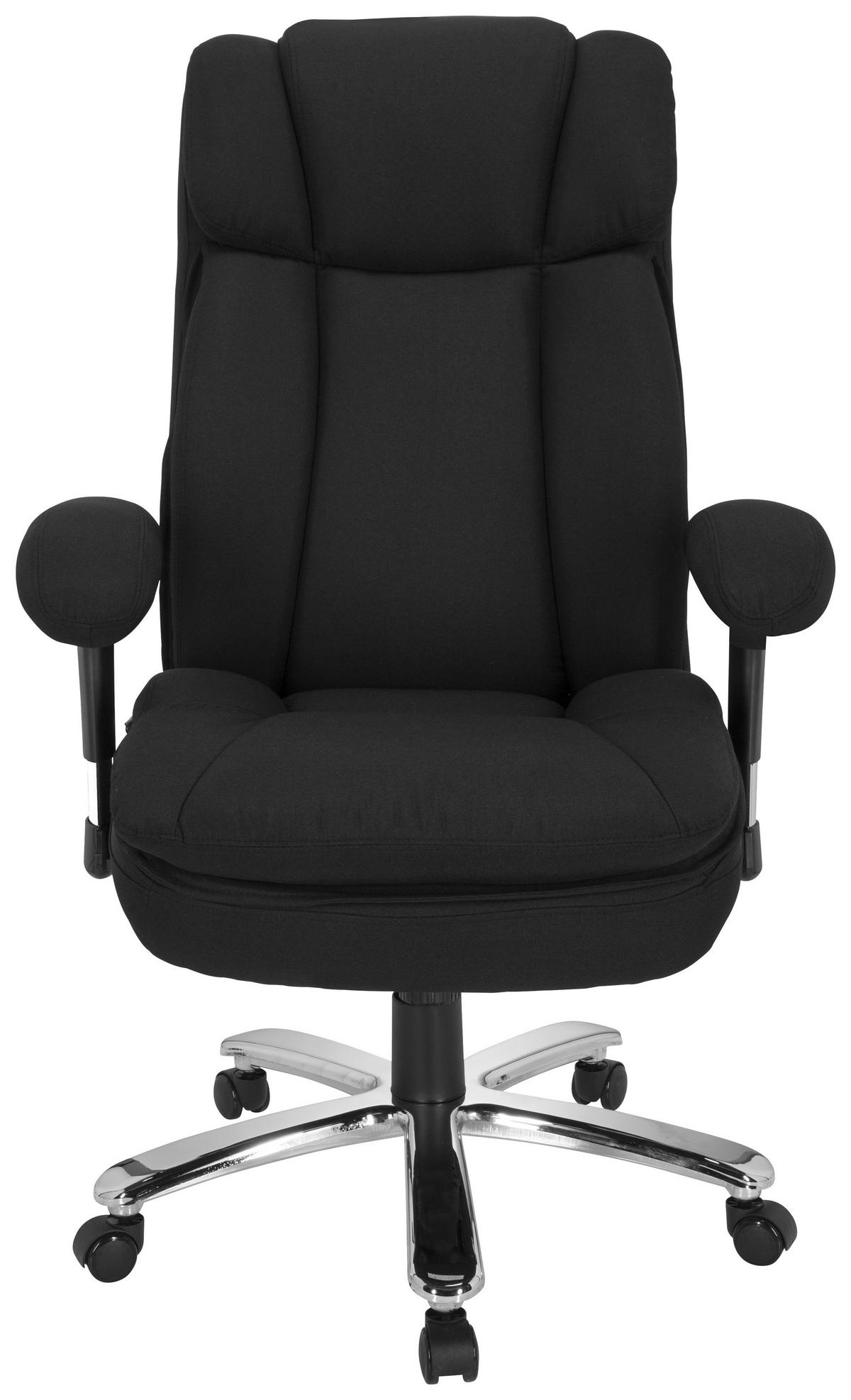 Pisarniški Stol Builder Xxl I, Črna - srebrne barve/črna, Moderno, kovina/umetna masa (76/123/81cm) - MID.YOU