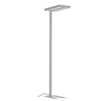 LAMPA STOJĄCA LED WORK *SBN* - kolor srebrny/przejrzysty, Konventionell, tworzywo sztuczne/metal (61/28/195cm) - Novel