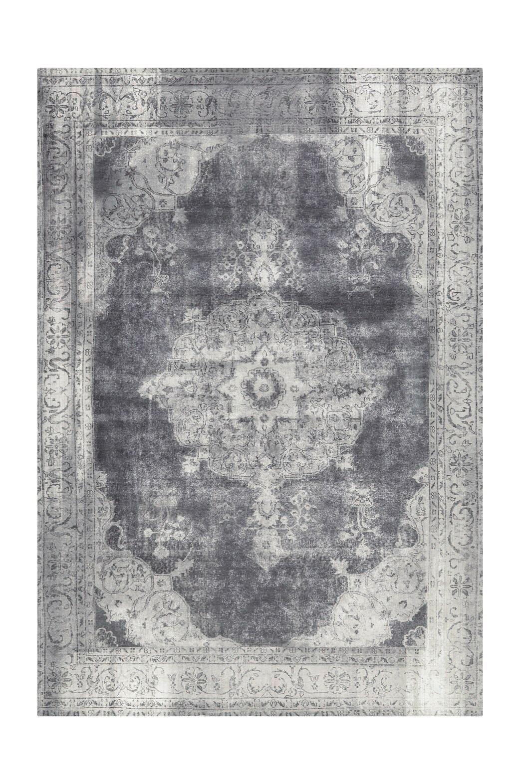 Flachwebeteppich Vintage 8400 Grau - Grau, Konventionell, Textil (200/290cm) - Kayoom