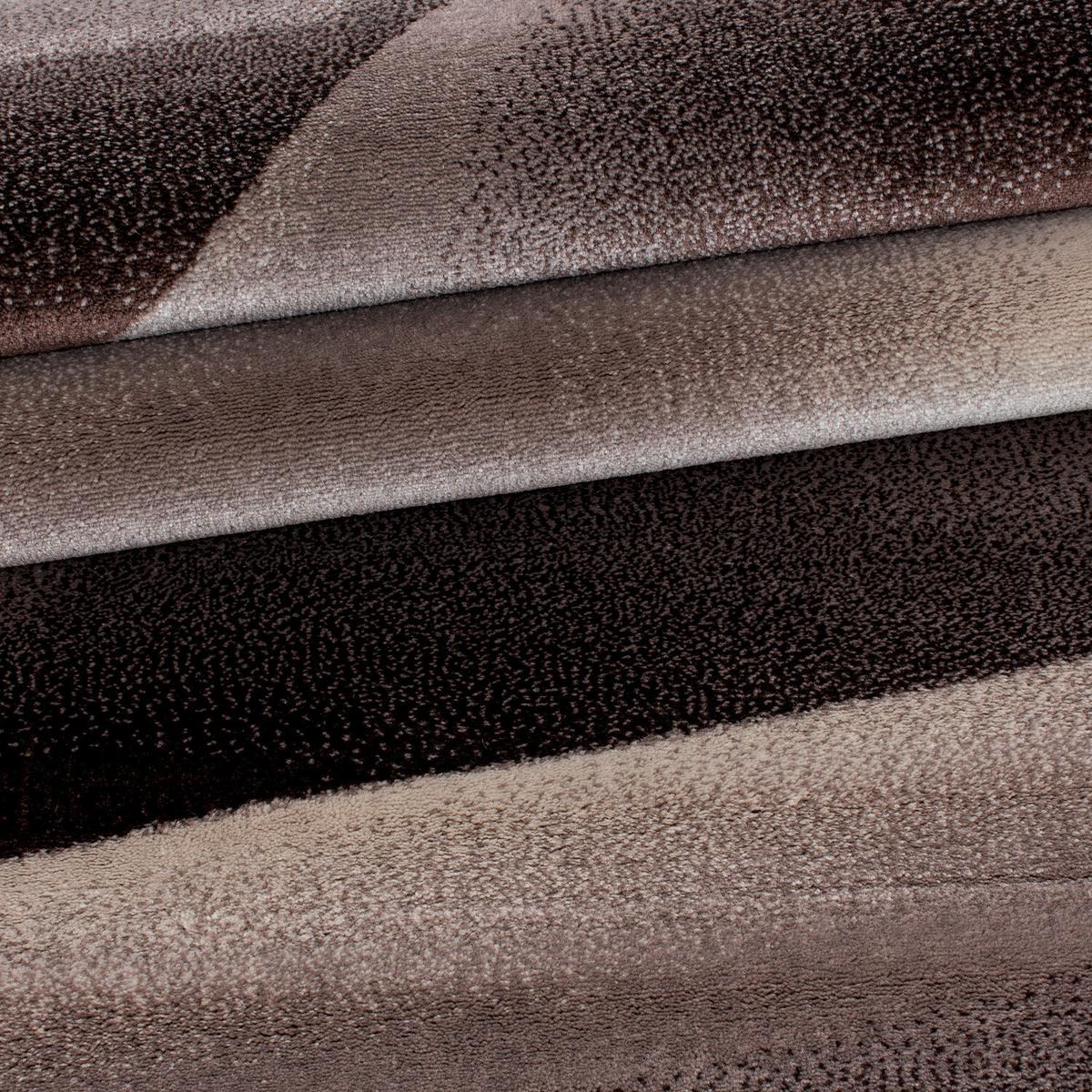 Flachwebeteppich Miami Braun ca. 140x200cm - Braun, Design, Textil (140/200cm) - Novel