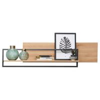 PÓŁKA ŚCIENNA BASTIA - kolor dębowy, Konventionell, metal/drewno (148/38/27cm) - Cantus
