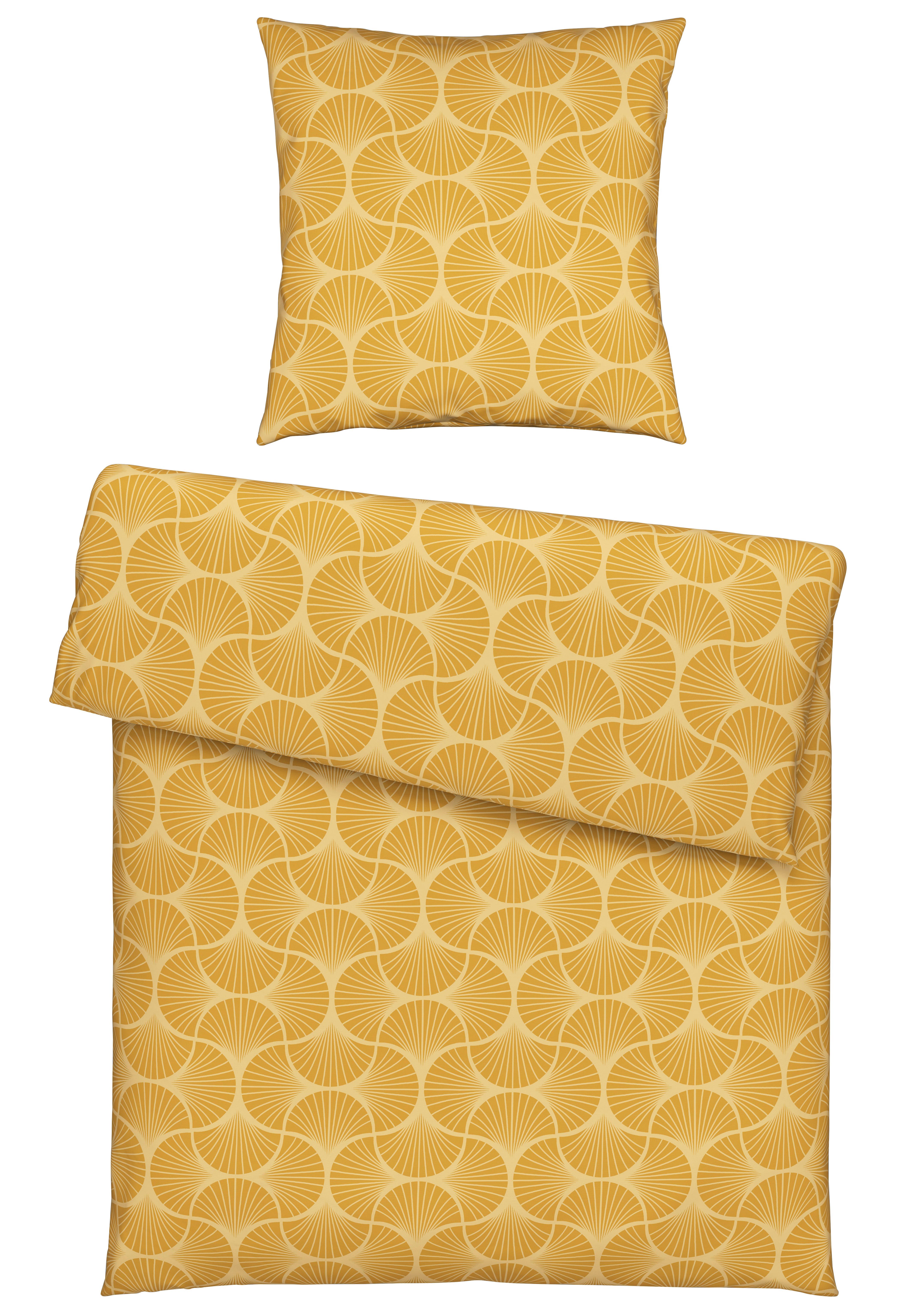 Bettwäsche Finn XL Gelb ca. 155x220cm - Gelb, MODERN, Textil (155/220cm) - Modern Living