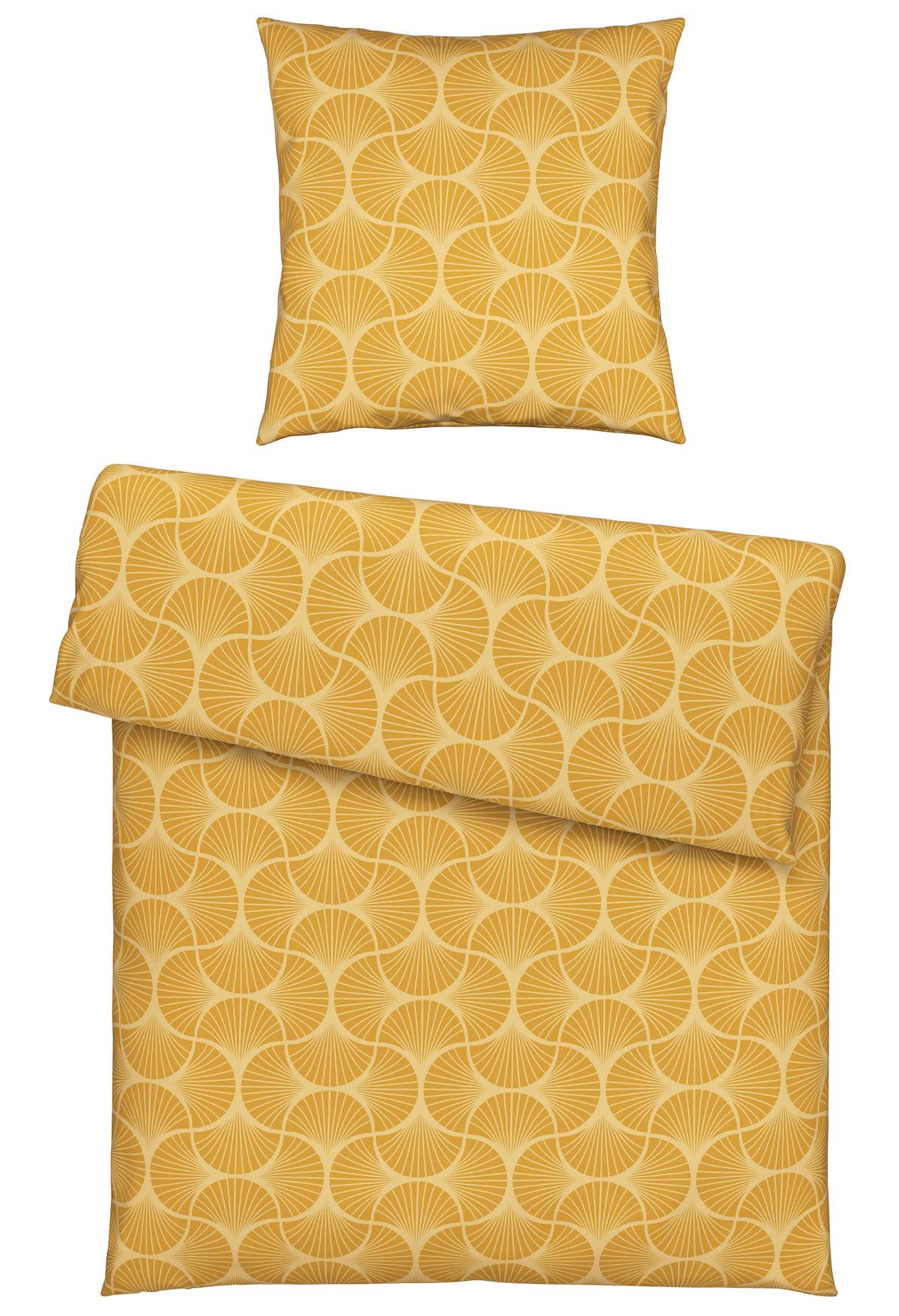 Bettwäsche Finn XL Gelb ca. 155x220cm - Gelb, MODERN, Textil (155/220cm) - Modern Living