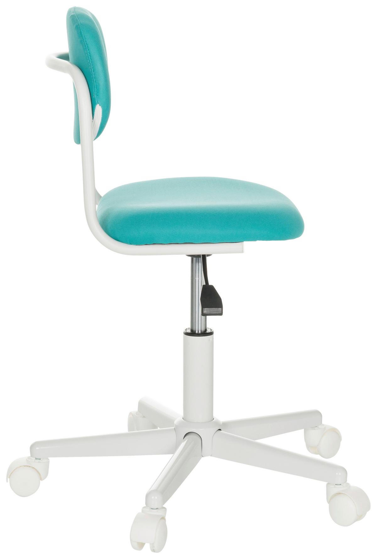 Otroški Vrtljivi Stol Kiddy Base I, Turkizna - turkizna/bela, Basics, umetna masa/tekstil (60/72-83/60cm) - MID.YOU