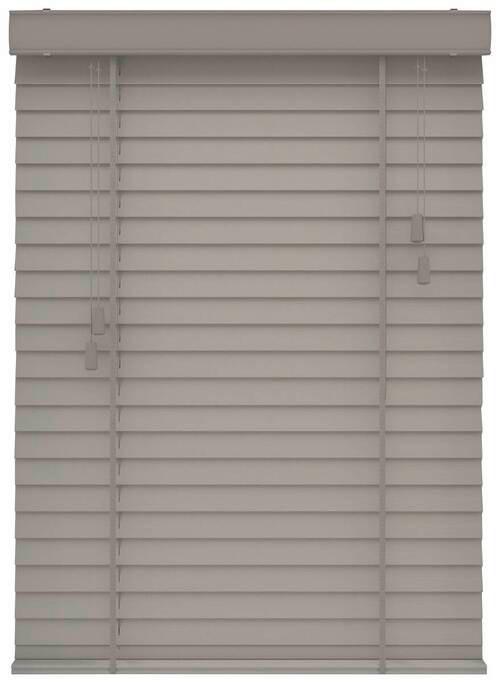 Jalousie Venetian Grau ca. 60x130cm - Grau, Natur, Holz (60/130cm)