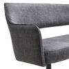 SITTBÄNK VALLETTA - svart/antracit, Modern, metall/textil (170/85/61cm) - Premium Living
