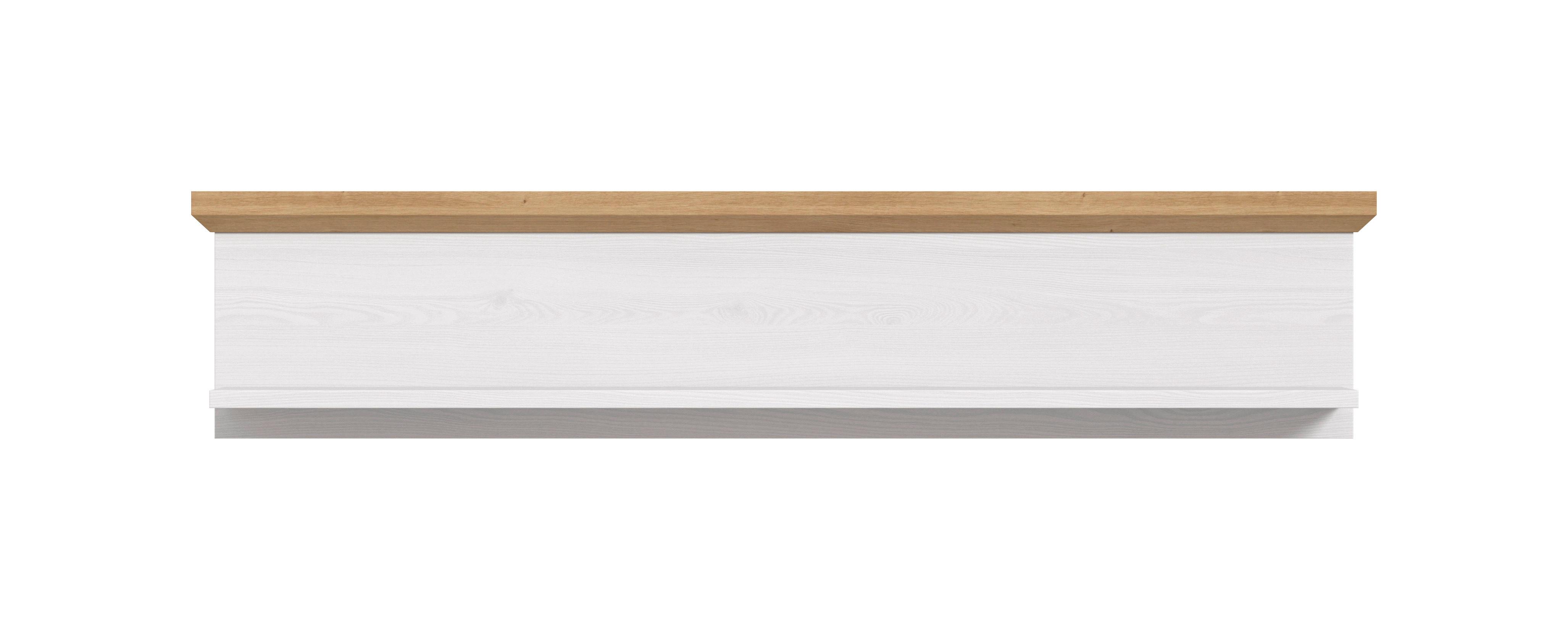 Wandboard Verona Lärche - Weiß/Eiche Artisan, Design, Holzwerkstoff (110/23/18cm) - Livetastic