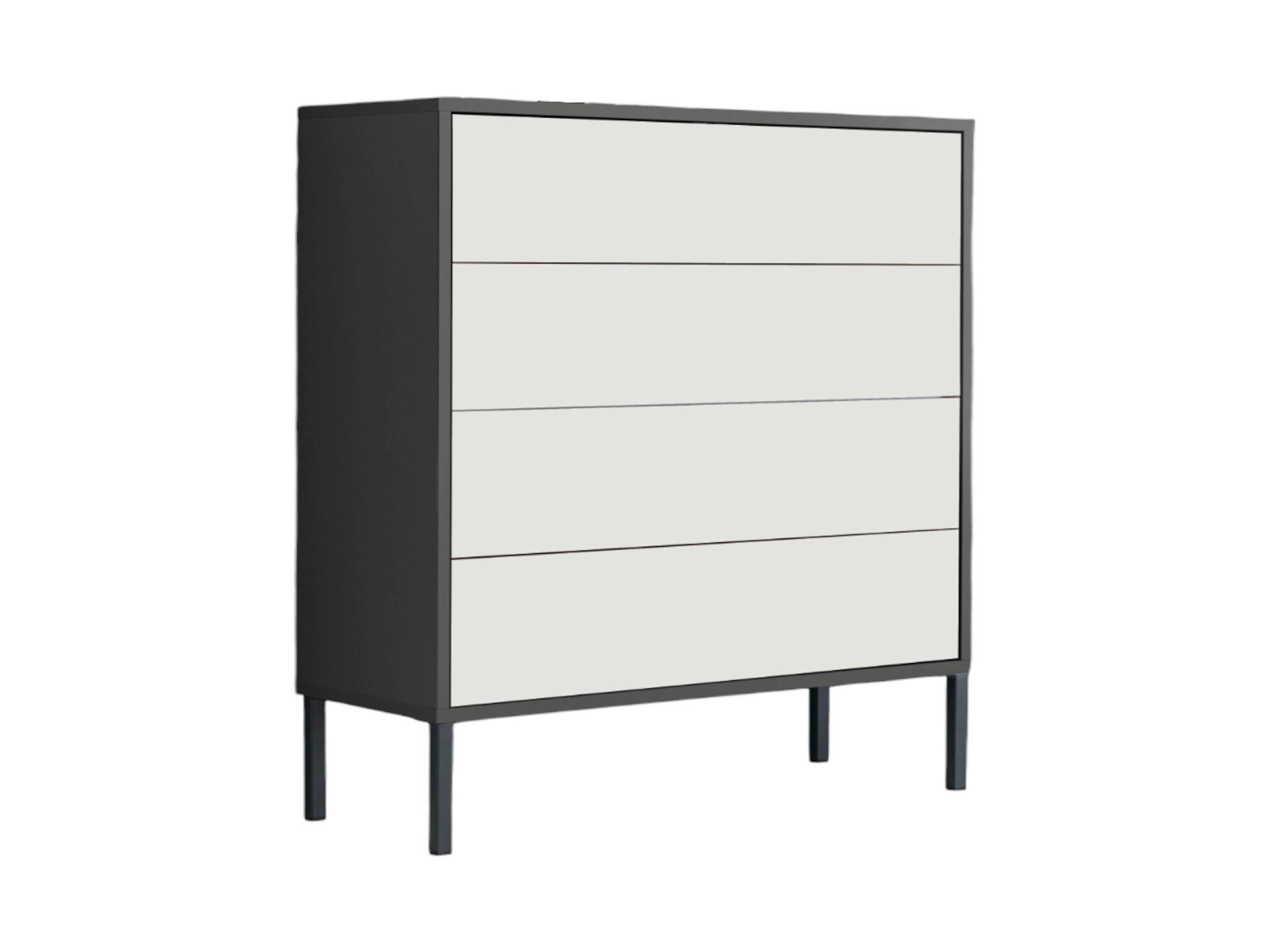 Kommode Mailand Typ 3 Anthrazit/Weiß - Anthrazit/Weiß, MODERN, Holzwerkstoff/Metall (79/86/33cm) - MID.YOU