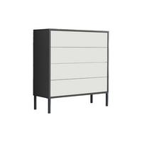 Kommode Mailand Typ 3 Anthrazit/Weiß - Anthrazit/Weiß, MODERN, Holzwerkstoff/Metall (79/86/33cm) - MID.YOU
