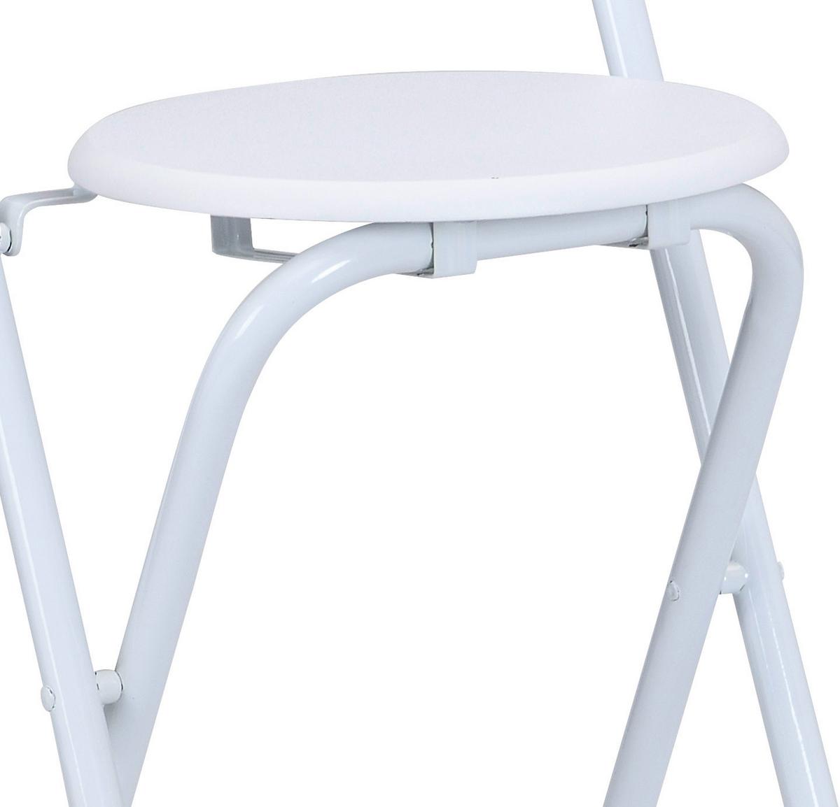 Zložljiv Stol Liane 2, Bela - bela, Moderno, kovina/umetna masa (38/100/47cm)