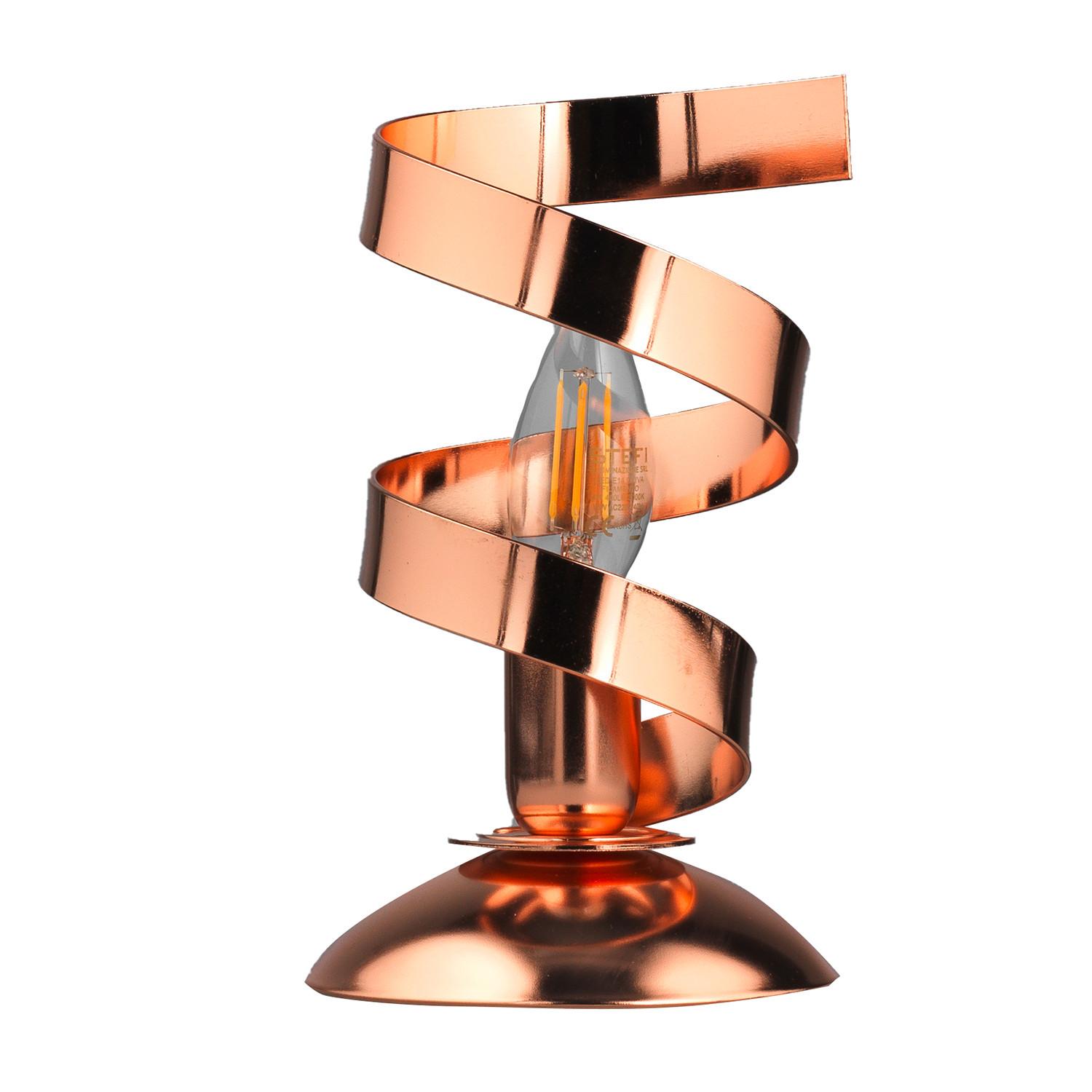 Tischleuchte Zoe Rame Kupferfarben max. 6 Watt - Kupferfarben, Design, Metall (12/25cm)