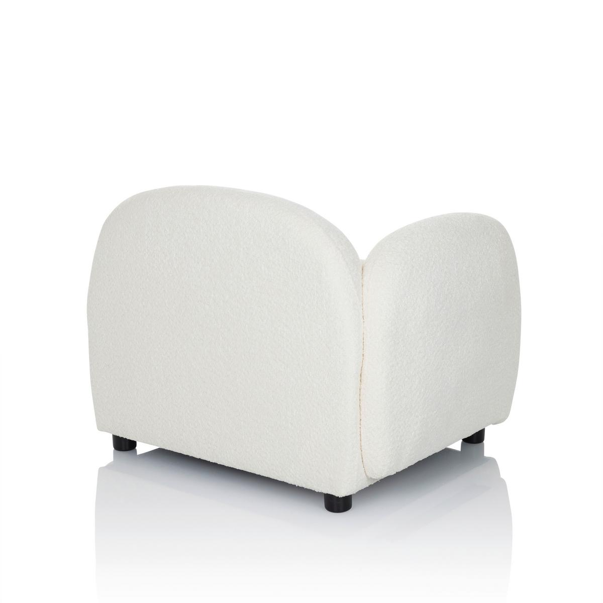 Naslanjač Verduna, Bela - črna/bela, Moderno, umetna masa/tekstil (87/65/76cm) - MID.YOU