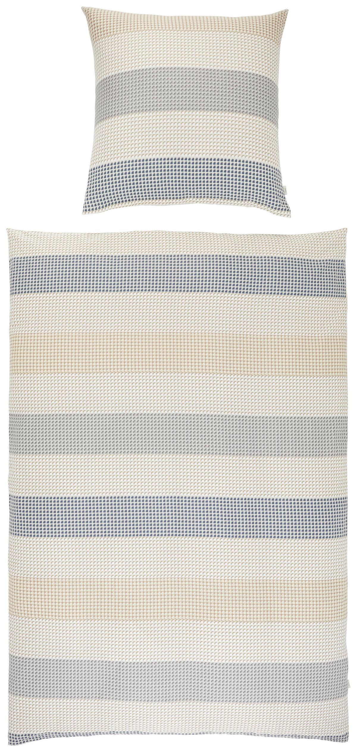 POŚCIEL DWUSTRONNA E-BENNO - beżowy/jasnoszary, Basics, tkanina (135/200cm) - Esprit