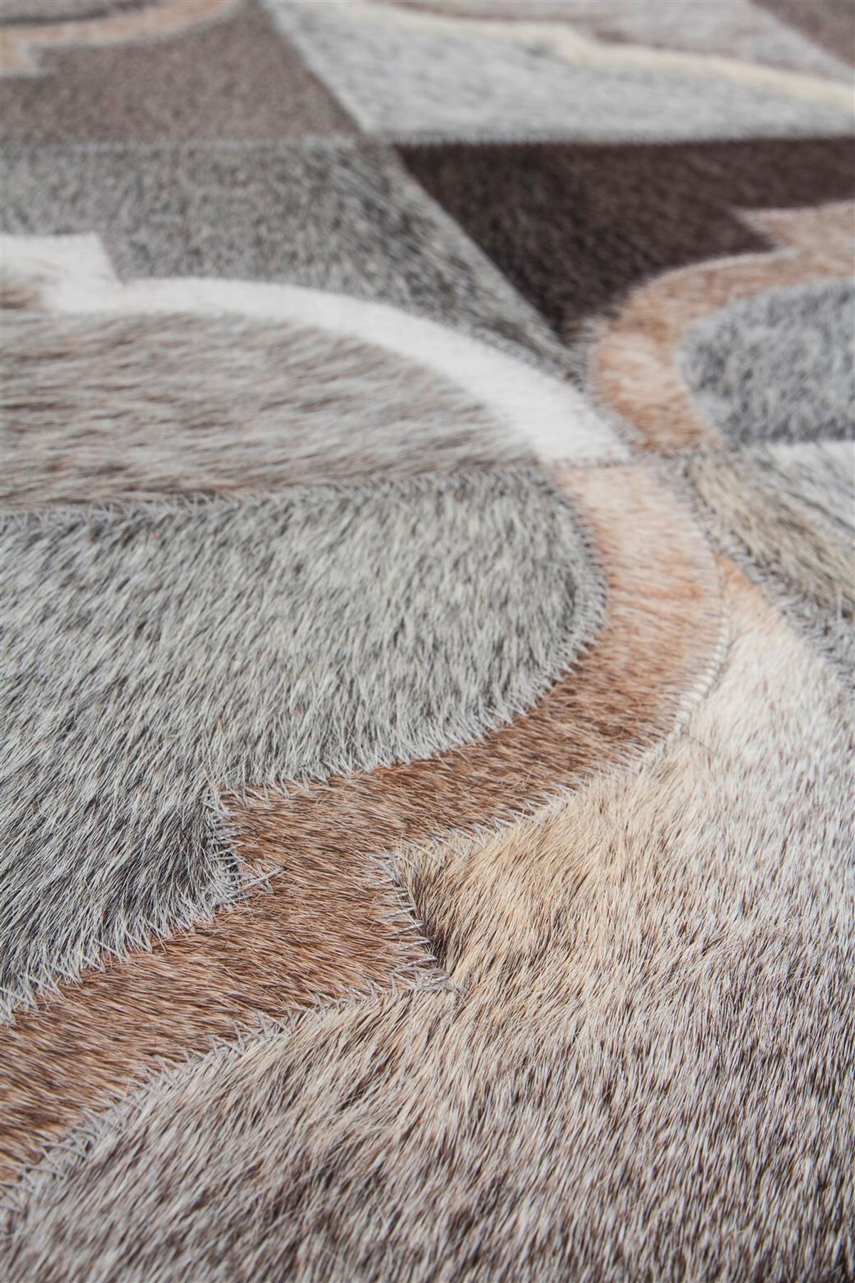 FLACHWEBETEPPICH LAVISH 310 GRAU 120CM X 170CM - Grau, Design, Leder (120/170cm) - Kayoom