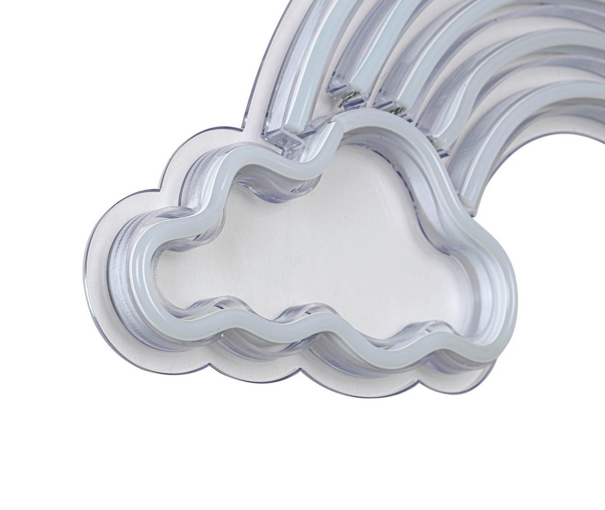 Lampă LED decorativă Renibo - alb/transparent, Modern, plastic (40/20/1,30cm) - Mömax