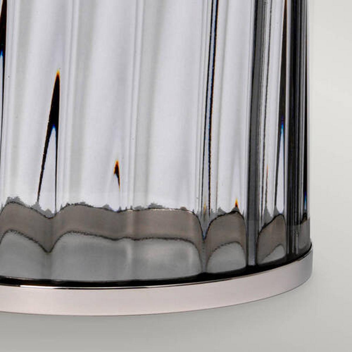 Stolna Svjetiljka Qn-Reno-Smoke-Pn - siva/boje nikla, Design, staklo/metal (35.5/60.4cm) - Elstead Lighting