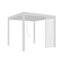 Pavillon-Seitenteil ca. 113x235 cm Aluminium Weiß - Weiß, Basics, Metall (113/235/8cm) - Gardenson