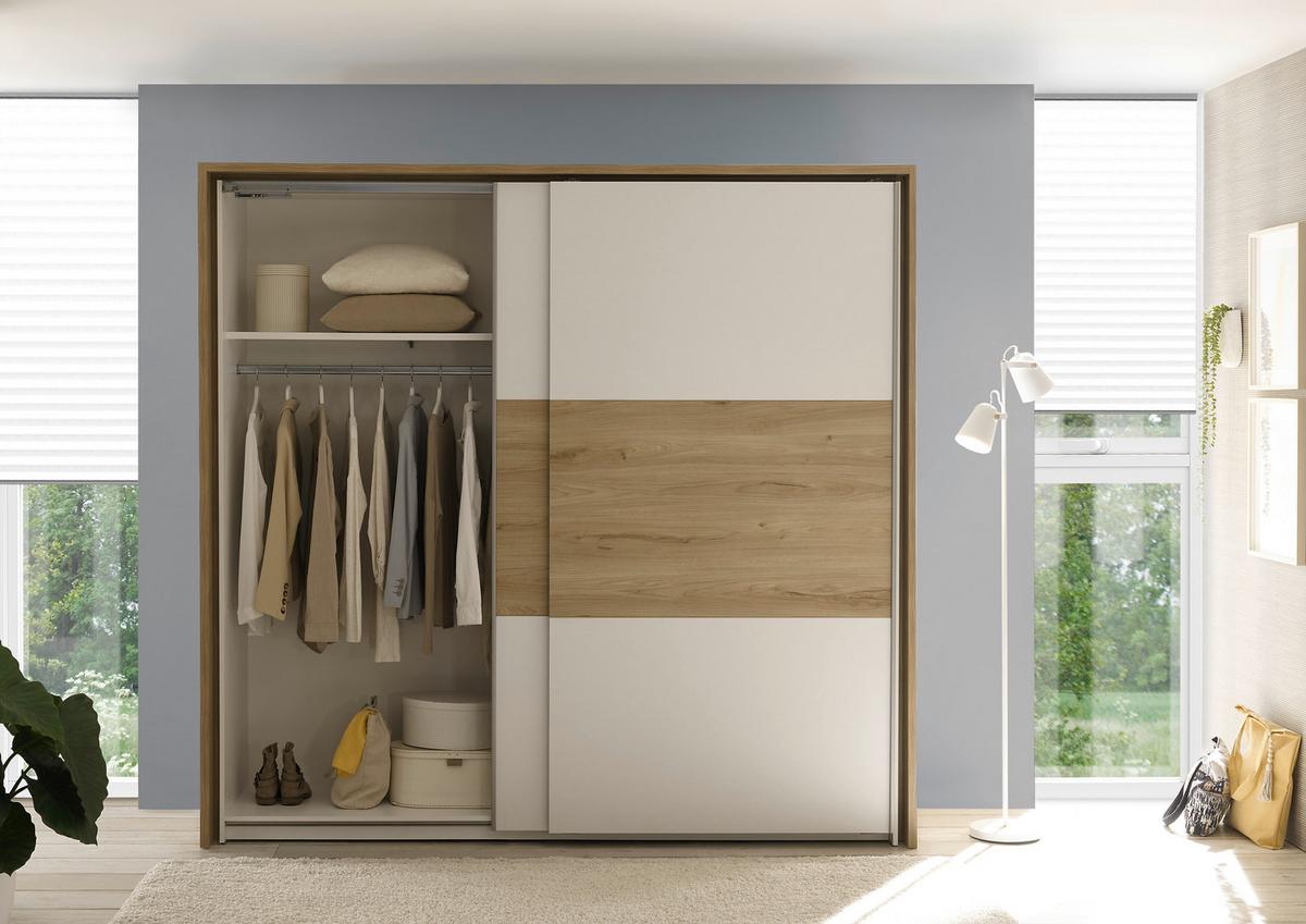 SYPIALNIA KIARA - kolor dębowy/biały, Modern, materiał drewnopochodny - Livetastic