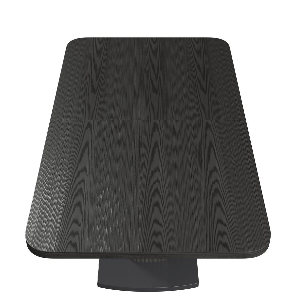 Kihúzható Asztal Fekete Amado - fekete, Modern, faalapú anyag/fa (160-200/90/76cm) - Bessagi Home