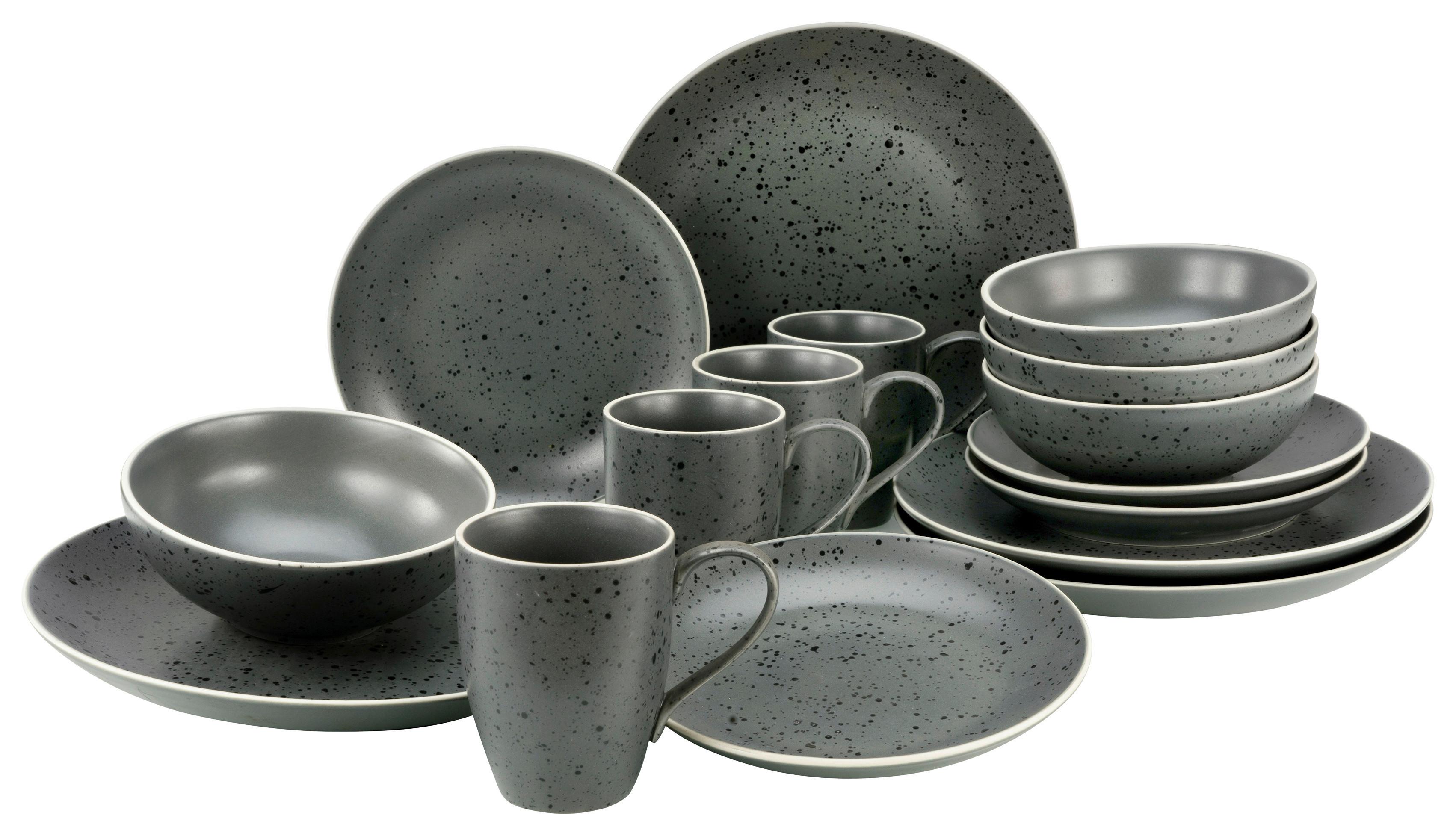 Kombinirani Servis Industrial Chic, 16-Delni - antracit, Konvencionalno, keramika - Creatable