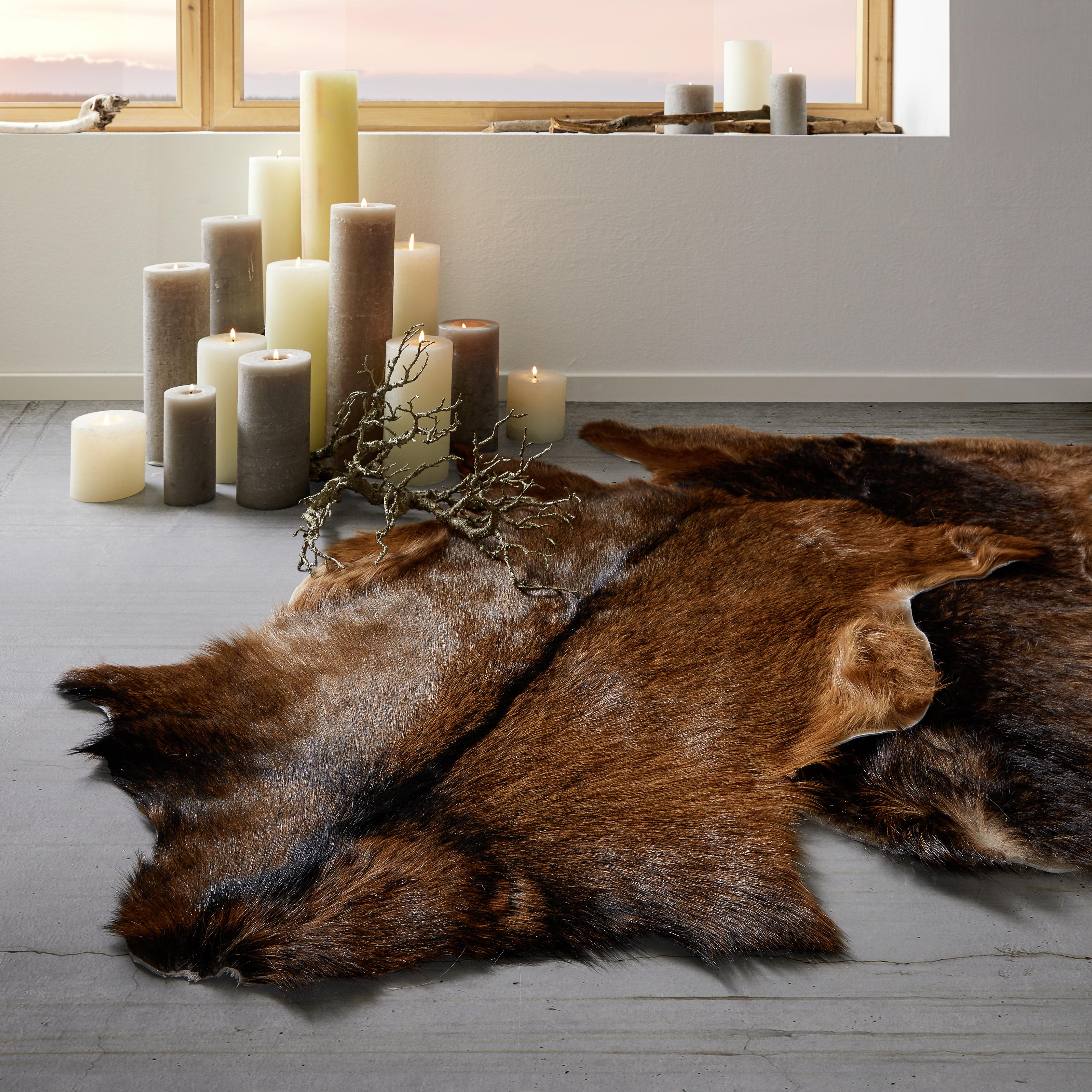 Kecskebőr Heidi 80/50 - barna/natúr, szőrme (80/50cm) - Modern Living
