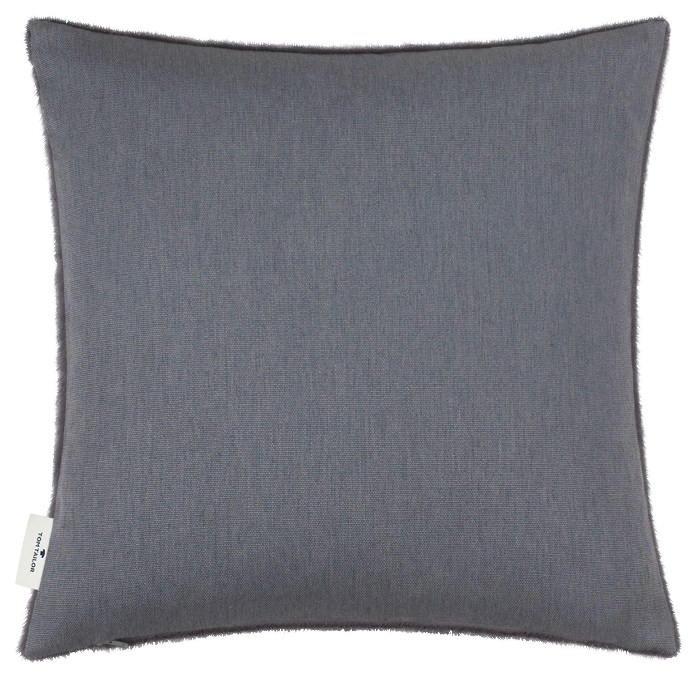 POSZEWKA NA PODUSZKĘ T-NATURAL 75337-012-45-45 - antracytowy/ciemnoszary, Konventionell, tkanina (45/45cm) - Tom Tailor