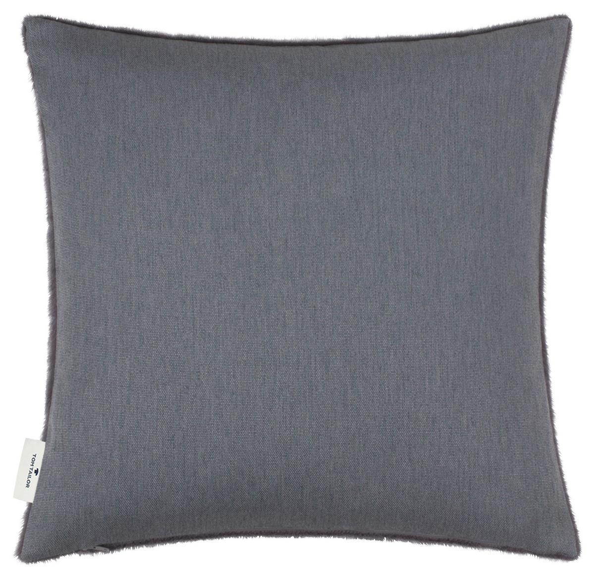 POSZEWKA NA PODUSZKĘ T-NATURAL 75337-012-45-45 - antracytowy/ciemnoszary, Konventionell, tkanina (45/45cm) - Tom Tailor
