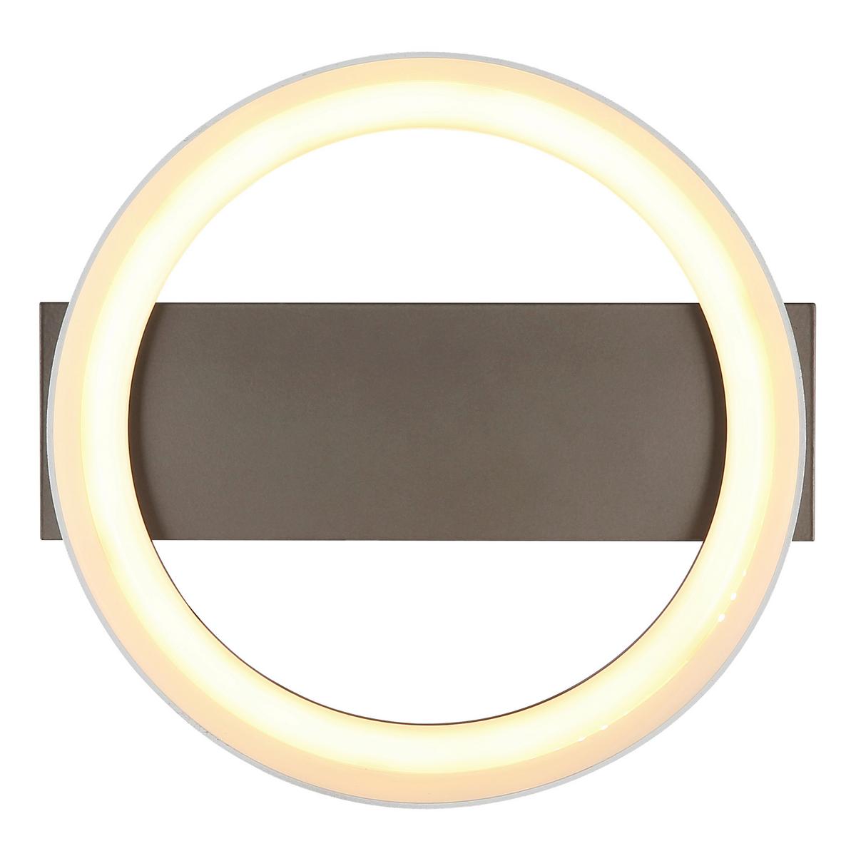 Led Stropna Svjetiljka Syrakus - smeđa/opalna, Design, metal/plastika (26/25/7,5cm) - Globo