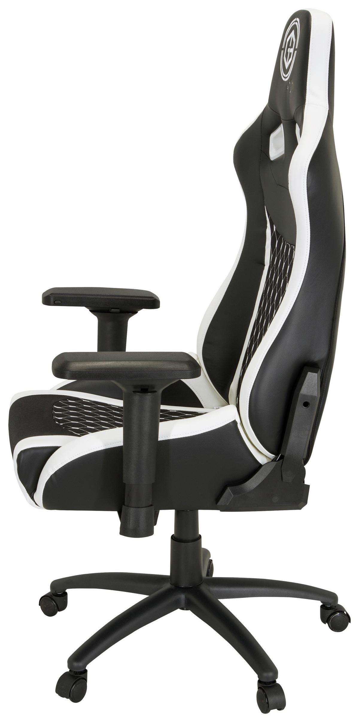 Gaming Stol Gamebreaker Sx 04, Črna, Bela - črna/bela, Moderno, kovina/umetna masa (74/137/66cm) - MID.YOU