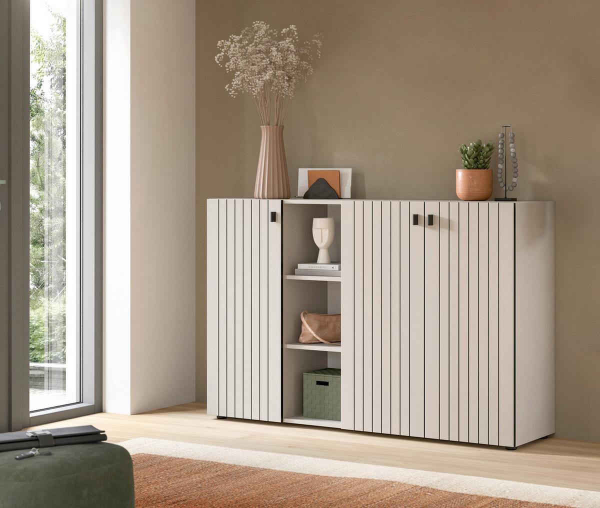 Komoda Station, Kašmir - kašmir/črna, Design, kovina/umetna masa (150/96/37cm) - MID.YOU