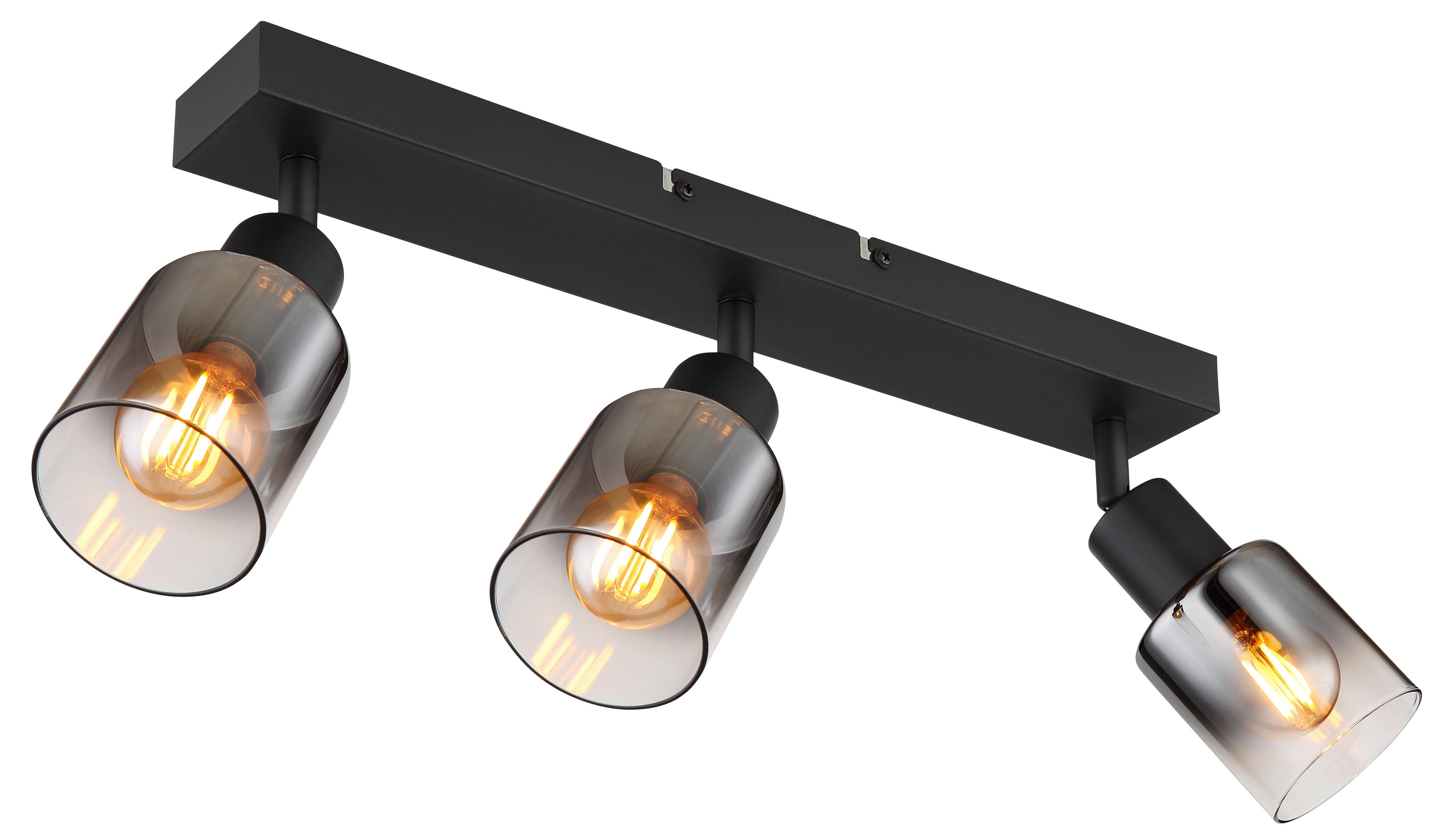 Strahler Rudio Schwarz max. 40 Watt - Schwarz, Modern, Glas/Metall (41/7/14cm) - Mömax