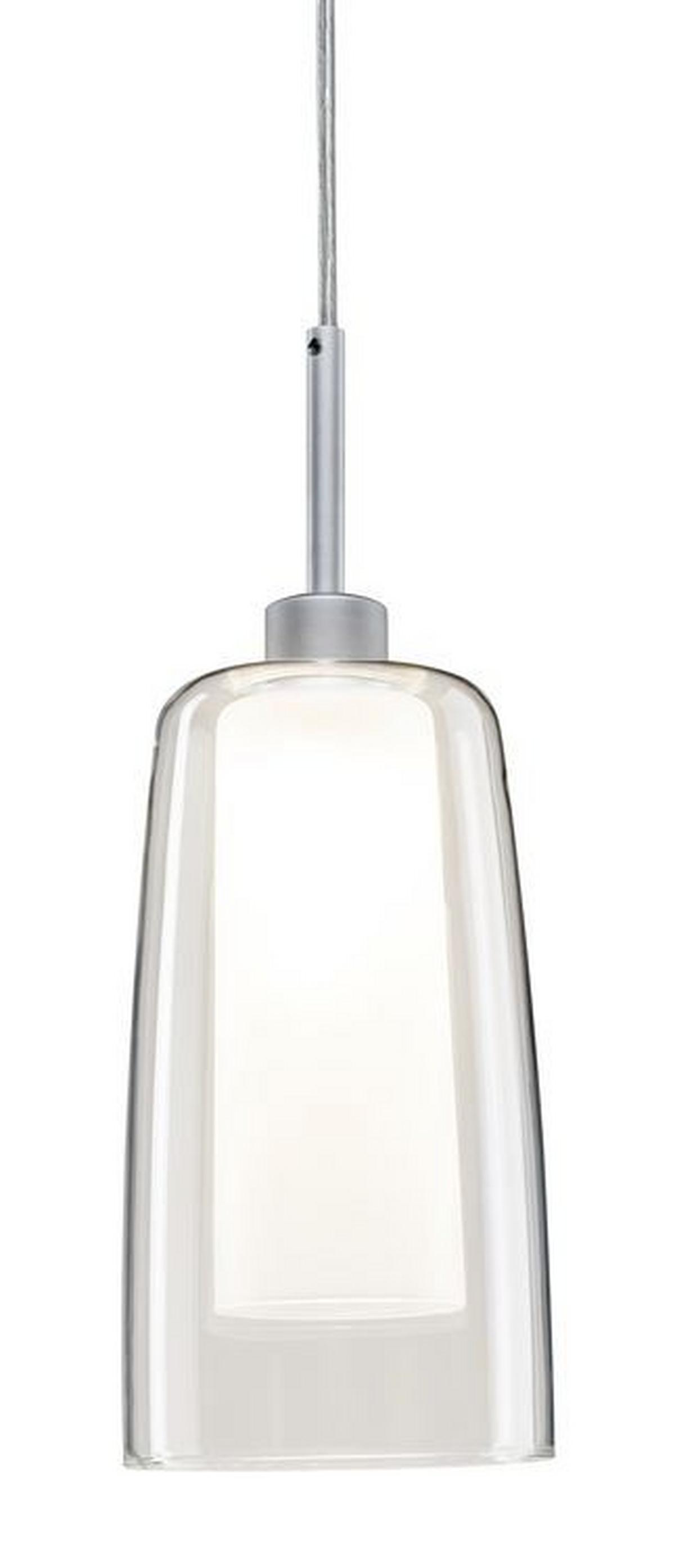 Schienensystem-Hängeleuchte Pendulum Arido II max. 5 Watt - Chromfarben/Klar, Design, Glas/Metall (158cm) - Paulmann